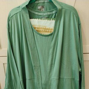 Muk Luks Cloud Knit 3 Piece PJ Loungewear Set-NWT-5X Petite length